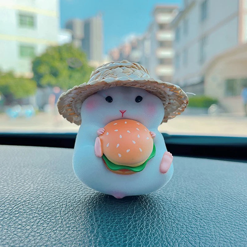 Clark the Hamster Foodie Blind Box Toy Mystery Box Figure Kawaii Model Children's Birthday Gift Free 1pcs Small Straw Hat