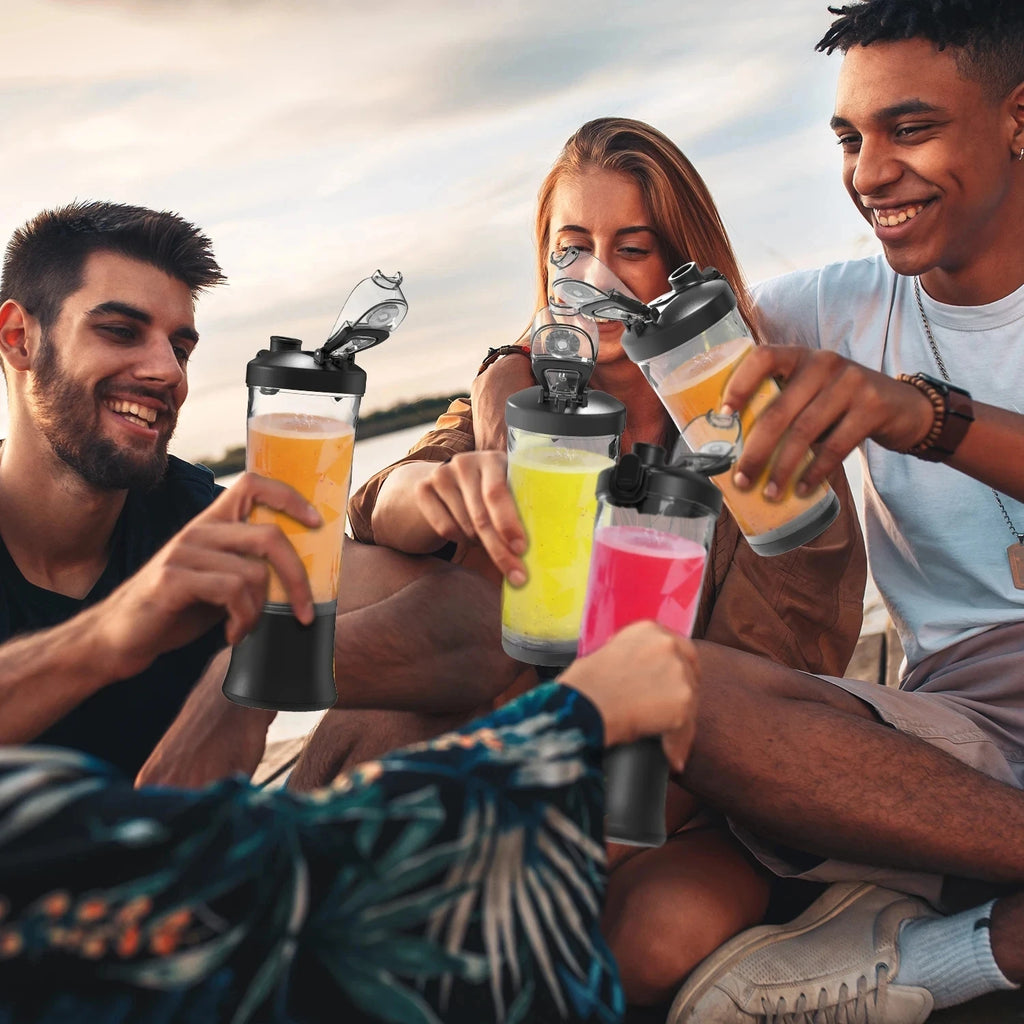 New Portable Blender 600ML Electric Juicer Fruit Mixer 4000mAh USB Rechargeable Smoothie Mini Blender Personal Juicer Colorful