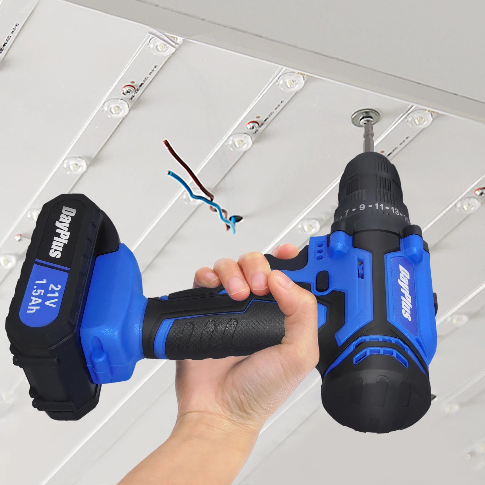 21V Cordless Power Drill,Handheld Screwdriver Drill Set with 25+1 Torque Setting,1.5AH Li-ion Battery&Fast Charger,2-Gear Drill