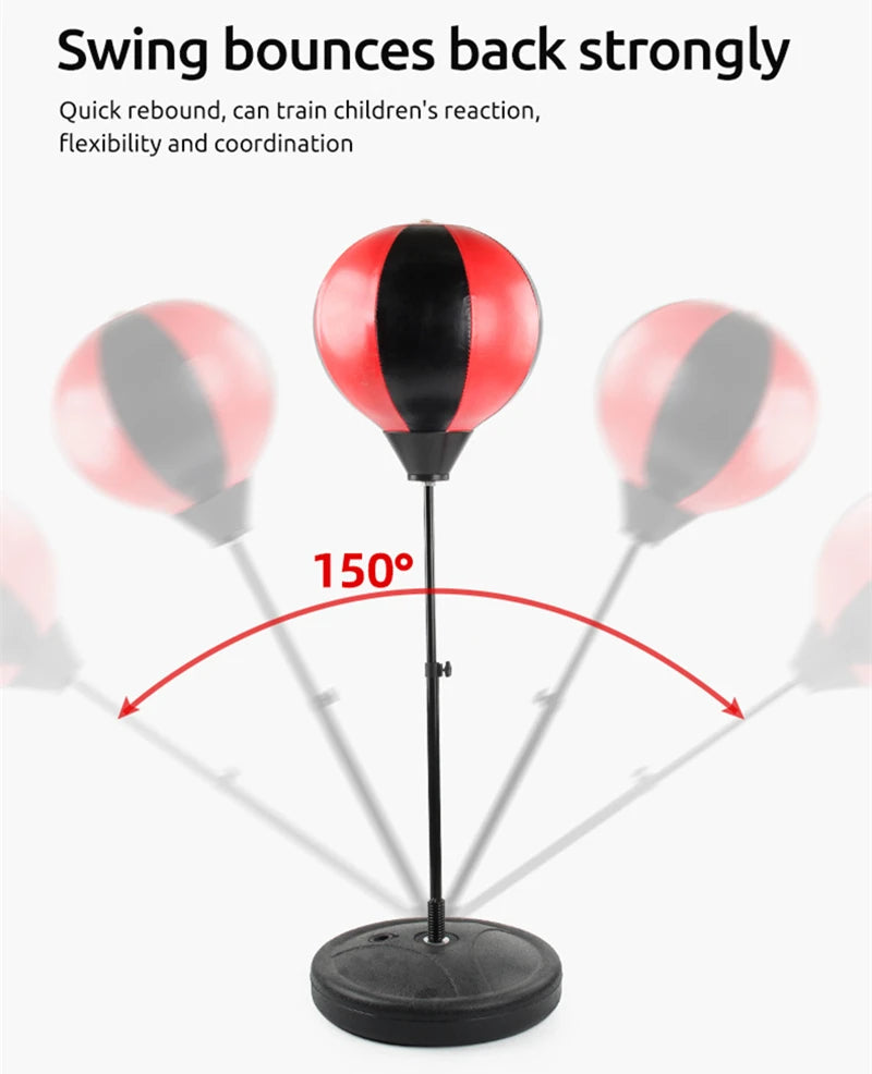 Punching Bag Height Adjustable Kids Boxing Bag Speed Bag for Training, Boxing Equipment, Stress Relief & Fitness Gifts for Boys