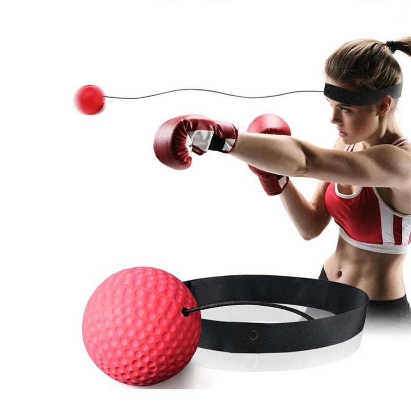 2PCS Boxing Reflex Ball Headband Set For Adults And Kids Speed Agility Training Hand Eye Coordination Sensory Autism ADHD Toys