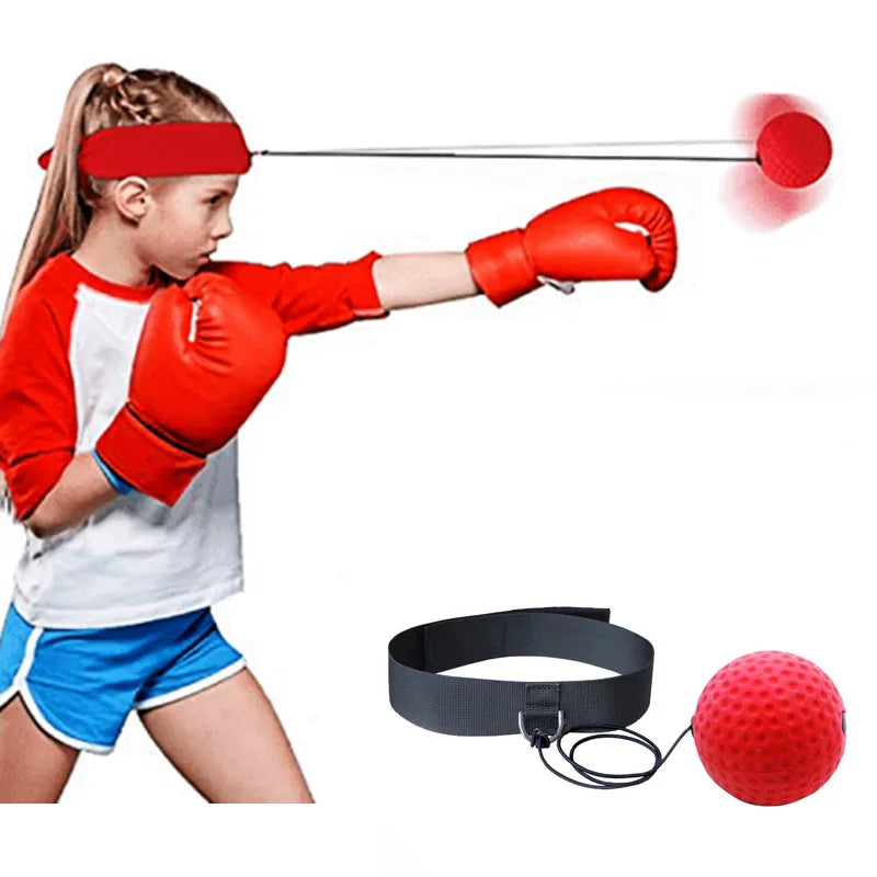 2PCS Boxing Reflex Ball Headband Set For Adults And Kids Speed Agility Training Hand Eye Coordination Sensory Autism ADHD Toys