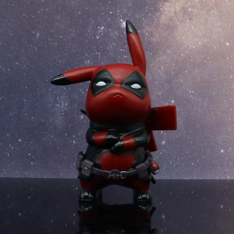 Pokemon Pikachu Deadpool Iron Man Doll Decoration Anime Action Figure Gengar Cute Toys Q Figurals Decoration Model Birthday Gift