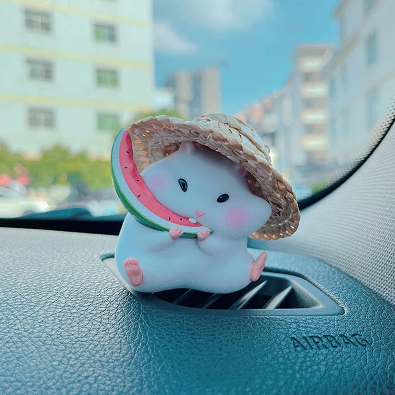 Clark the Hamster Foodie Blind Box Toy Mystery Box Figure Kawaii Model Children's Birthday Gift Free 1pcs Small Straw Hat