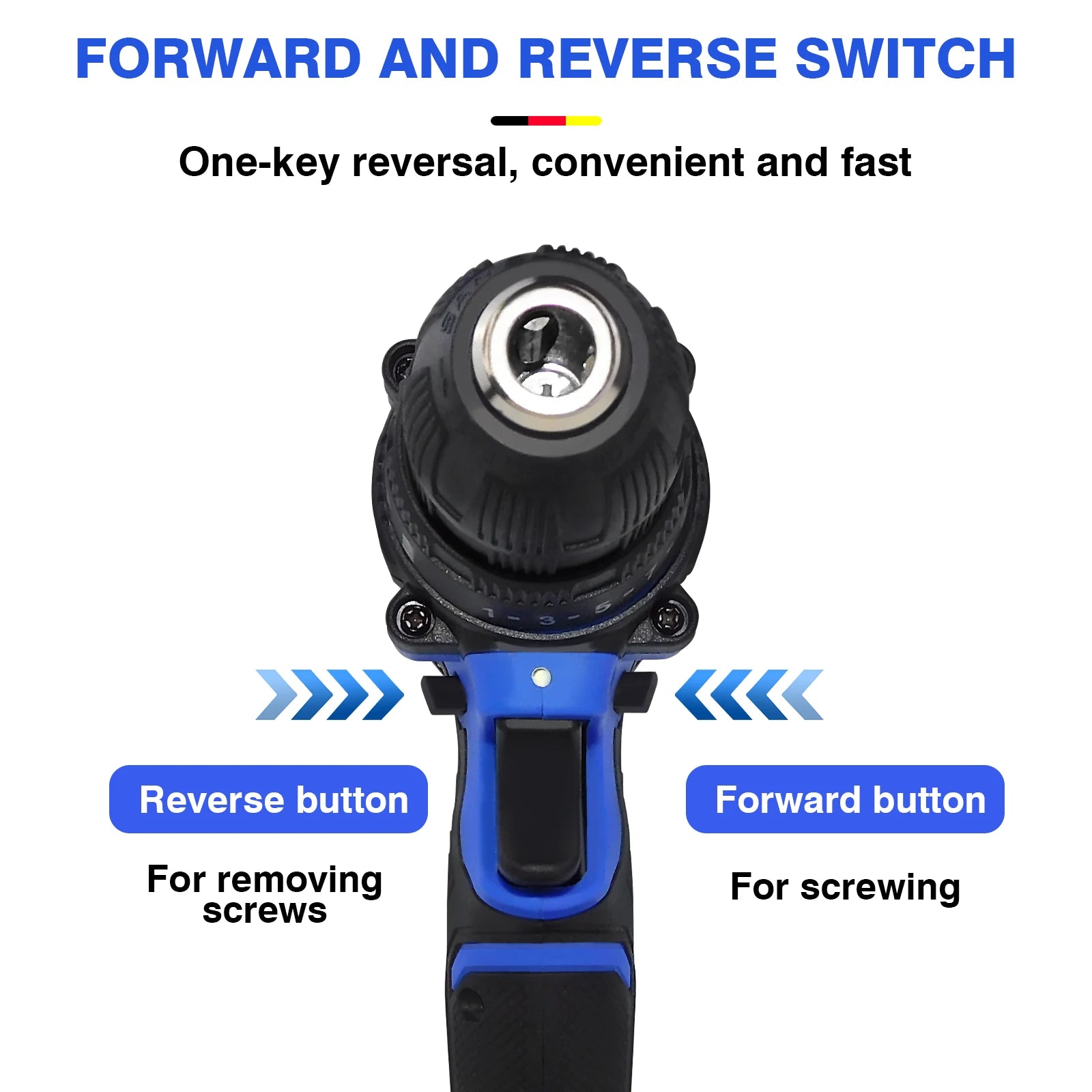 21V Cordless Power Drill,Handheld Screwdriver Drill Set with 25+1 Torque Setting,1.5AH Li-ion Battery&Fast Charger,2-Gear Drill