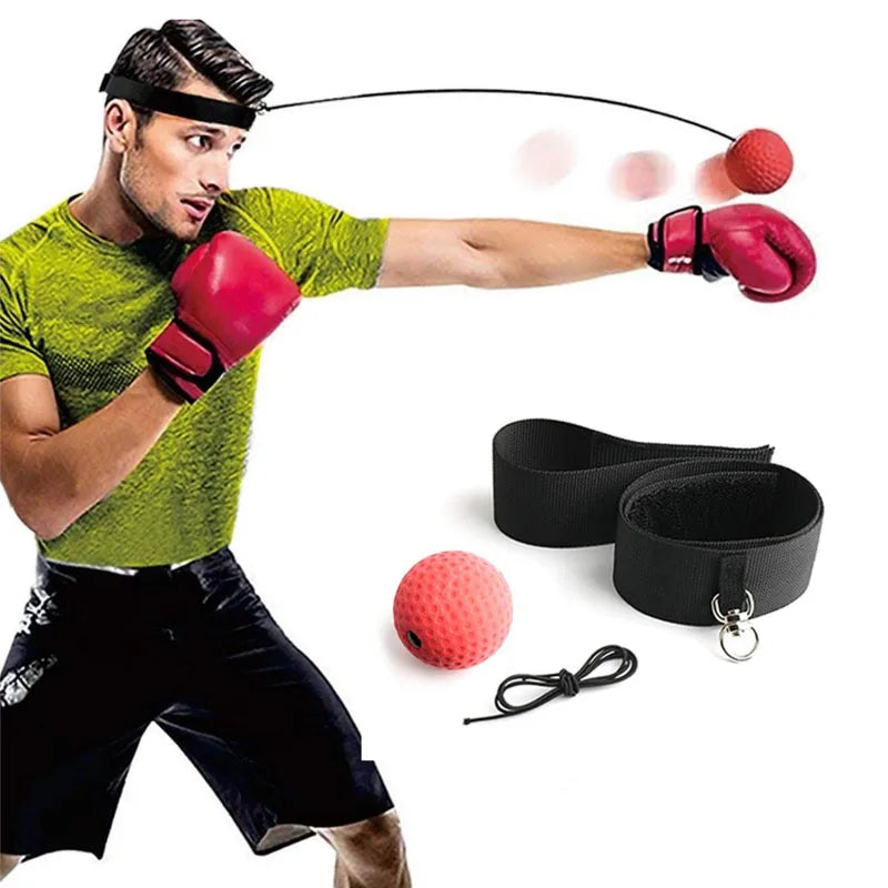 2PCS Boxing Reflex Ball Headband Set For Adults And Kids Speed Agility Training Hand Eye Coordination Sensory Autism ADHD Toys