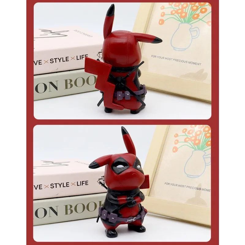 Pokemon Pikachu Deadpool Iron Man Doll Decoration Anime Action Figure Gengar Cute Toys Q Figurals Decoration Model Birthday Gift