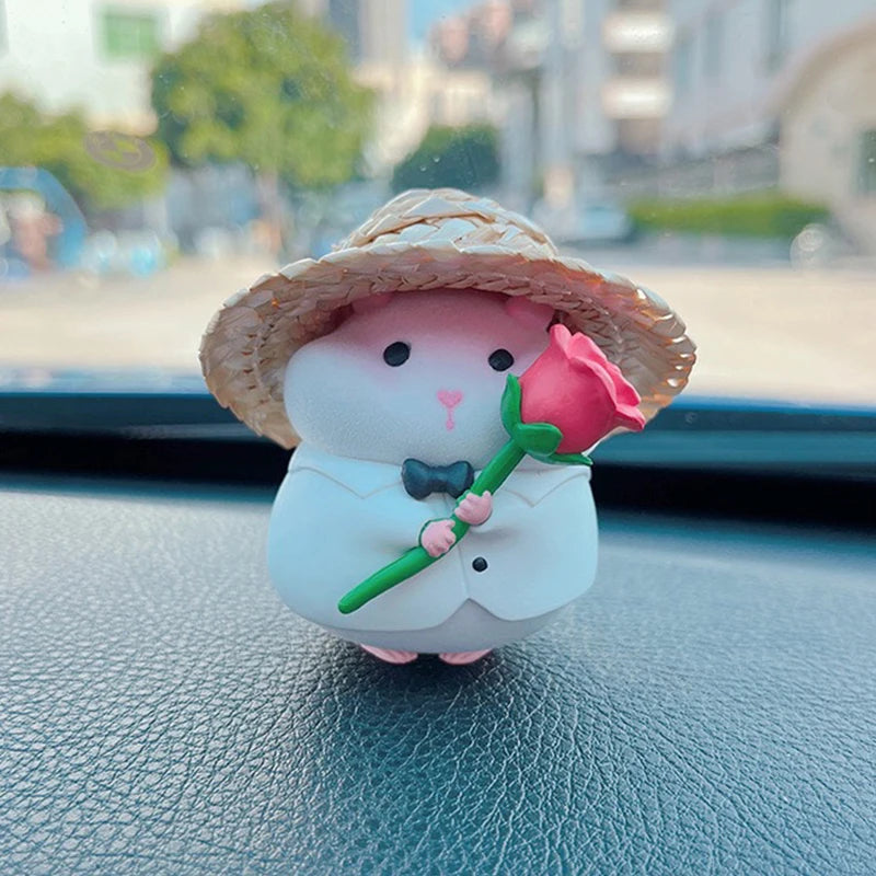 Clark the Hamster Foodie Blind Box Toy Mystery Box Figure Kawaii Model Children's Birthday Gift Free 1pcs Small Straw Hat