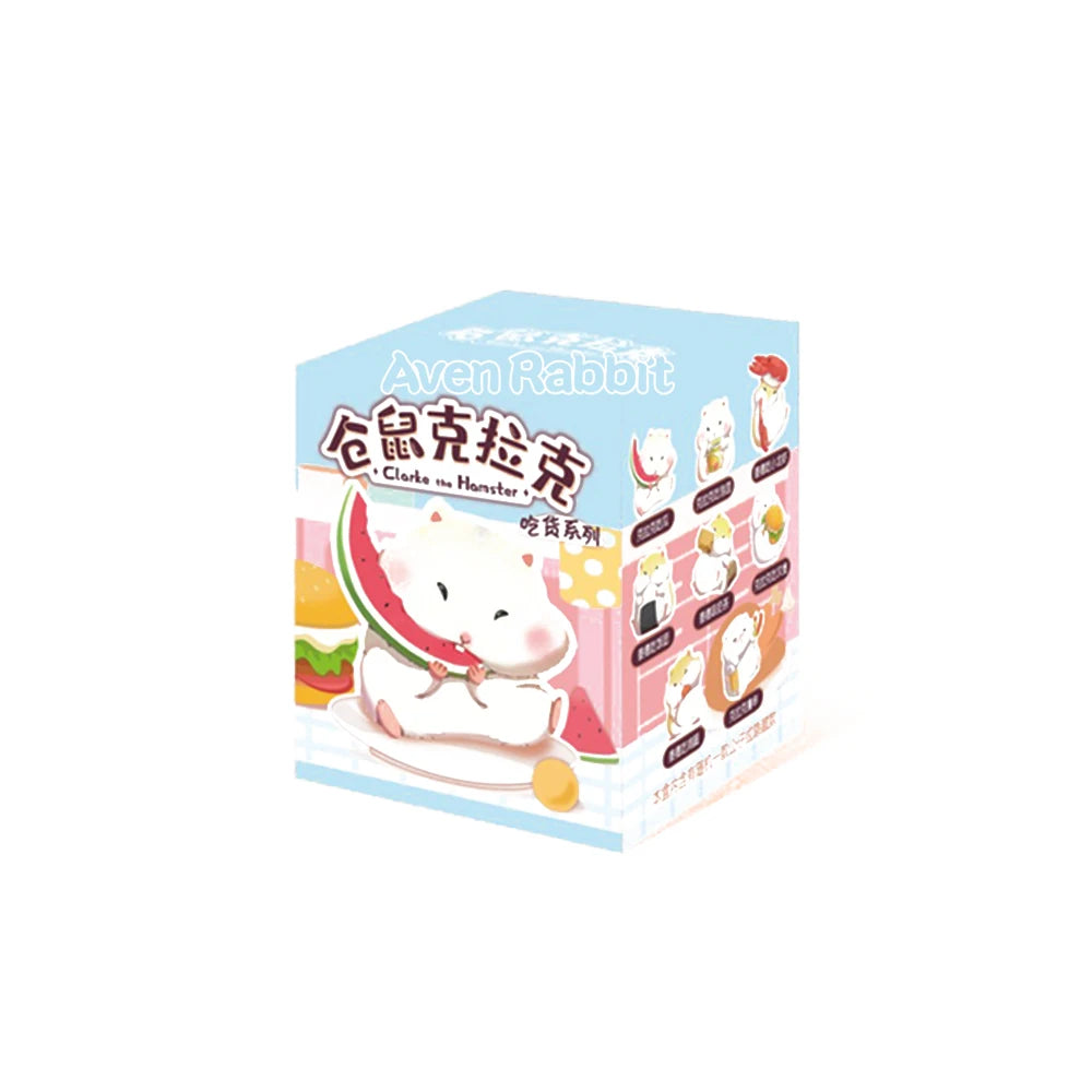 Clark the Hamster Foodie Blind Box Toy Mystery Box Figure Kawaii Model Children's Birthday Gift Free 1pcs Small Straw Hat